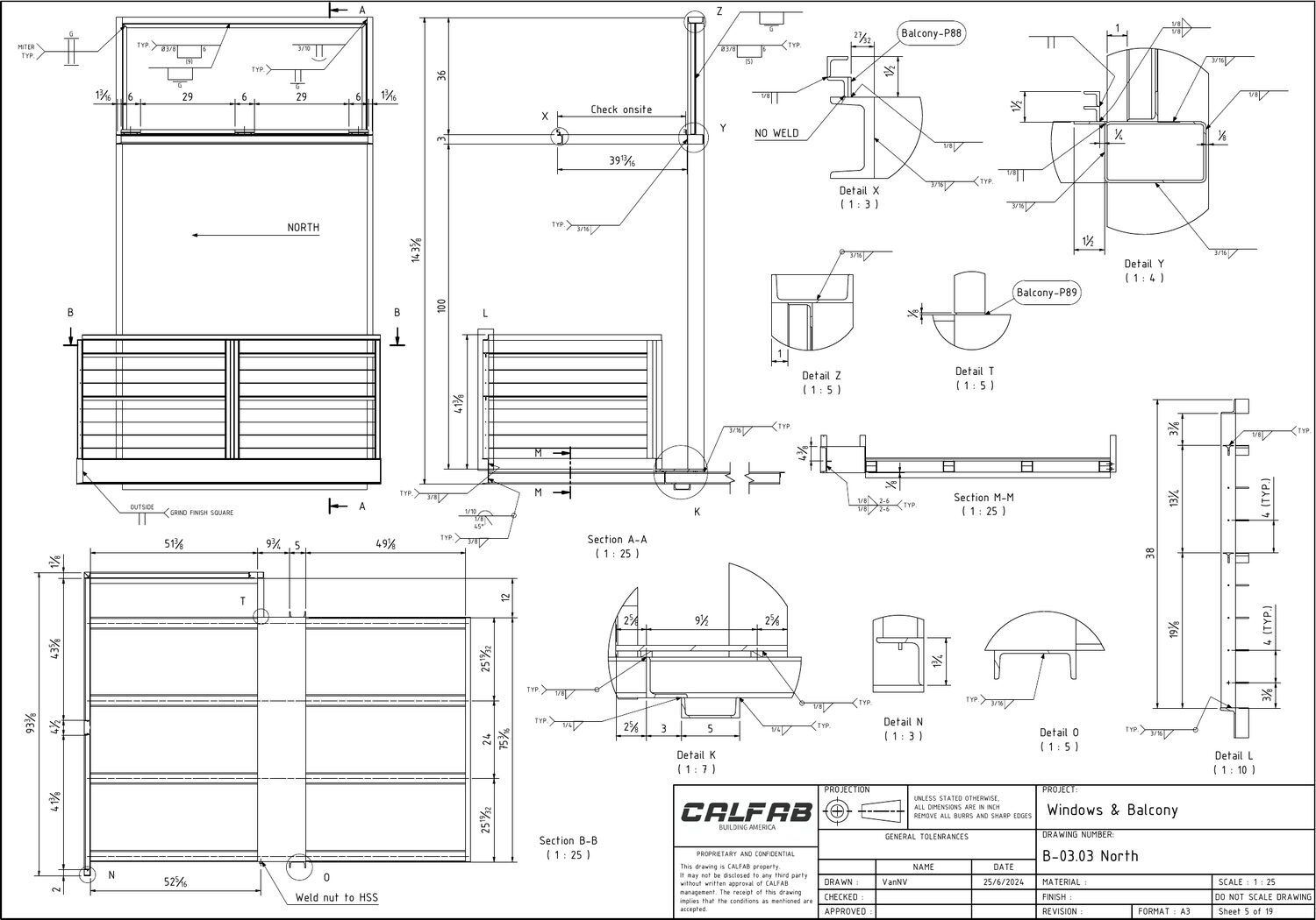 Balcony shop drawing 2 of 5