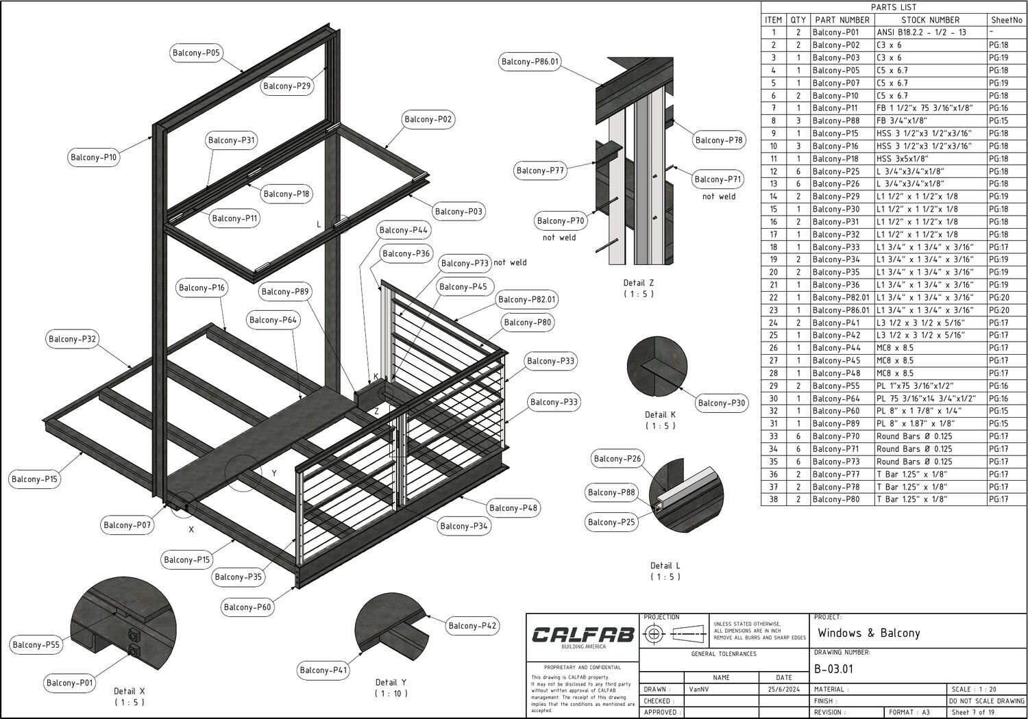 Balcony shop drawing 4 of 5