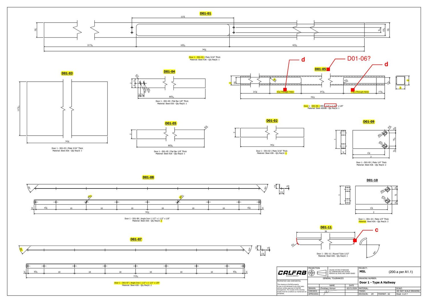 FritsJurgens pivot door shop drawing 5 of 5